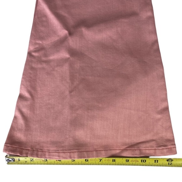 NWT Free People X Sandrine Rose Super Flare Denim Jeans Petal Pink - Picture 9 of 13